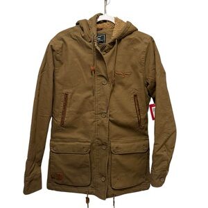 NWT KIMES RANCH Sherpa-Lined AWA Jacket Brown Size Medium